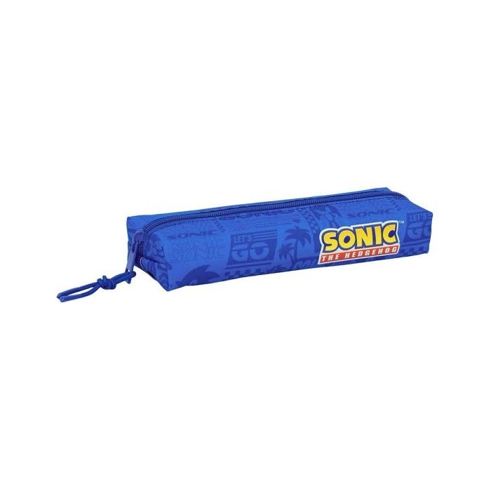Safta Sonic Portatodo - Cremallera - Goma Elastica - 0.53L - 220x70x40mm - Color Azul Oscuro