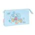 Safta Mickey Mouse Baby Portatodo - 3 Compartimentos con Cremalleras - Bolsillo Interior - 0.6L - 220x30x120mm - Color Azul Claro