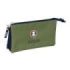 Safta el Pulpo Portatodo - 3 Compartimentos con Cremalleras - Bolsillo Interior - 0.6L - 220x30x120mm - Color Verde Oscuro