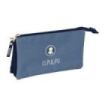 Safta el Pulpo Portatodo - 3 Compartimentos con Cremalleras - Bolsillo Interior - 0.6L - 220x30x120mm - Color Azul Oscuro