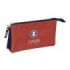 Safta el Pulpo Caldera Portatodo - 3 Compartimentos con Cremalleras - Bolsillo Interior - 0.6L - 220x30x120mm - Color Rojo Oscuro
