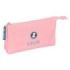 Safta el Pulpo Portatodo - 3 Compartimentos con Cremalleras - Bolsillo Interior - 0.6L - 220x30x120mm - Color Rosa