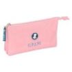 Safta el Pulpo Portatodo - 3 Compartimentos con Cremalleras - Bolsillo Interior - 0.6L - 220x30x120mm - Color Rosa