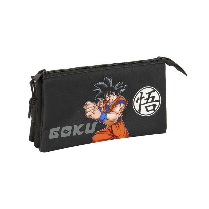 Safta Dragon Ball Portatodo - Cremallera - 0.6L - Bolsillo Interior - 220x30x120mm - Color Negro