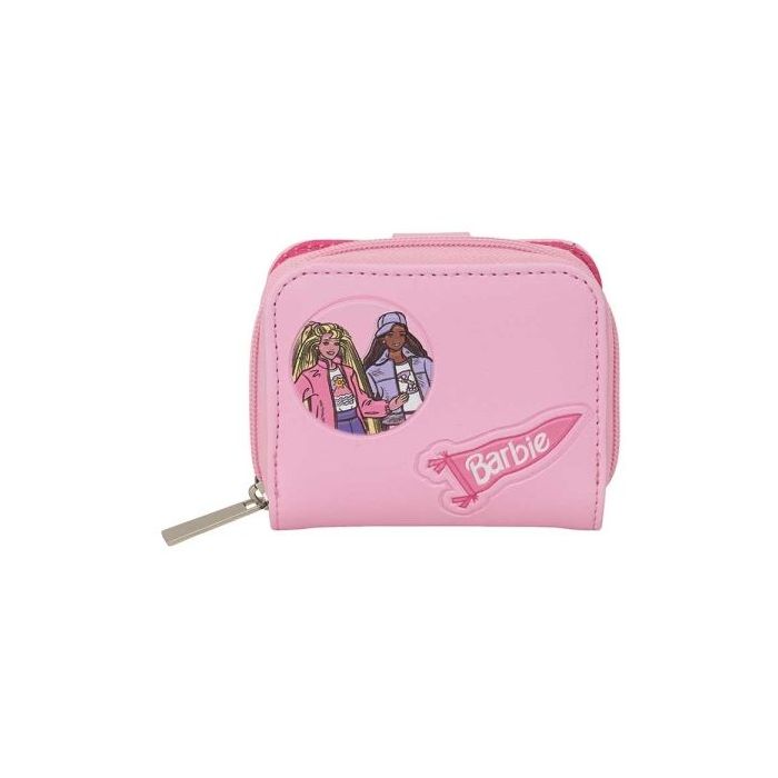 Safta Barbie Monedero con Billetera - Compartimento para Billetes y Tarjetas - Cierre con Iman - Compartimento para Monedas - 0.10L - 110x20x95mm - Color Rosa