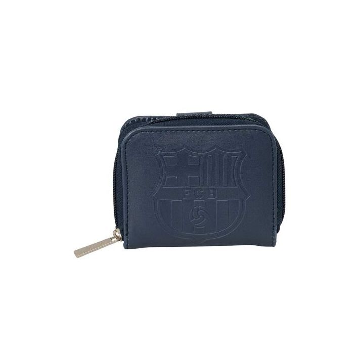 Safta F.C.Barcelona Monedero con Billetera - Compartimento para Billetes y Tarjetas - Cierre con Iman - Compartimento para Monedas - 0.10L - 110x20x95mm - Color Azul Marino