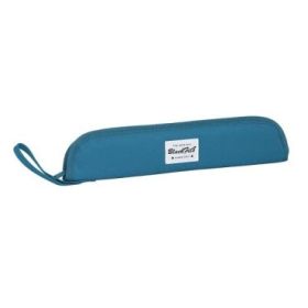 Safta Blackfit8 Egeo Portaflautas - Interior Acolchado - Alojamiento para Varilla - Asa Lateral - Borde Reforzado - 0.6L - 370x20x80mm - Color Azul