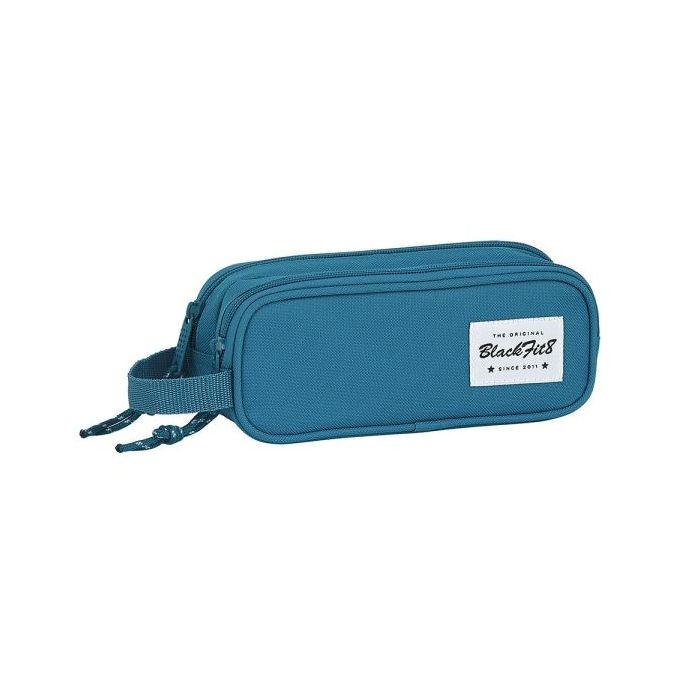 Safta Blackfit8 Egeo Portatodo - 2 Compartimentos con Cremalleras - Asa Lateral - 1L - 210x60x80mm - Color Azul