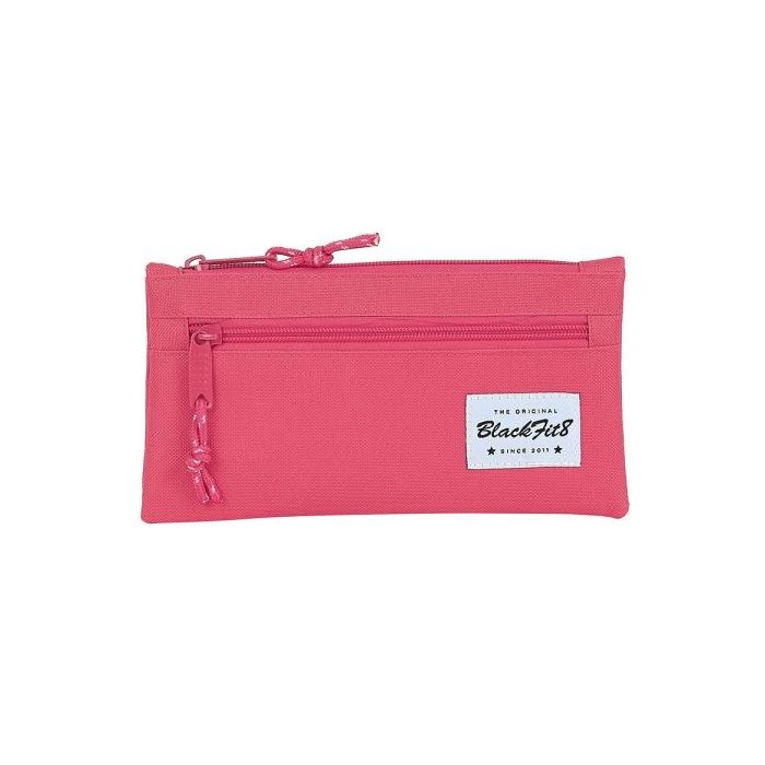 Safta Blackfit8 Fresa Portatodo - Bolsillo con Cremallera - 0.25L - 220x10x110mm - Color Rosa