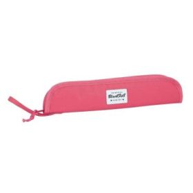 Safta Blackfit8 Fresa Portaflautas - Interior Acolchado - Alojamiento para Varilla - Asa Lateral - Borde Reforzado - 0.6L - 370x20x80mm - Color Rosa