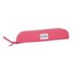 Safta Blackfit8 Fresa Portaflautas - Interior Acolchado - Alojamiento para Varilla - Asa Lateral - Borde Reforzado - 0.6L - 370x20x80mm - Color Rosa