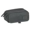 Safta Basic Portatodo - 3 Compartimentos con Cremalleras - Bolsillo Frontal - Cinta Adaptable - 1.72L - 215x80x100mm - Color Gris