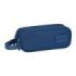Safta Basic Portatodo - 2 Compartimentos con Cremalleras - Asa Lateral - 1L - 210x60x80mm - Color Azul Marino