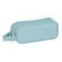 Safta Basic Portatodo - 2 Compartimentos con Cremalleras - Asa Lateral - 1L - 210x60x80mm - Color Turquesa