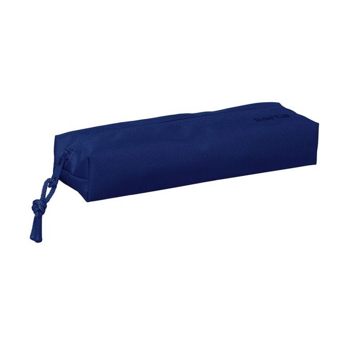 Safta Portatodo - 0.53L - Rectangular - Cremallera - Goma Elastica - 220x70x40mm - Color Azul Marino