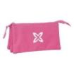 Safta Munich Basicos Fucsia Portatodo - 3 Compartimentos con Cremalleras - Bolsillo Interior - 0.6L - 220x30x120mm - Color Rosa