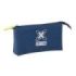 Safta Munich Blue Indigo Portatodo - 3 Compartimentos con Cremalleras - Bolsillo Interior - 0.6L - 220x30x120mm - Color Azul Marino