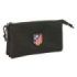 Safta Atletico de Madrid Teen Black Portatodo - 3 Compartimentos con Cremalleras - Bolsillo Interior - 0.6L - 220x30x120mm - Color Verde Oscuro
