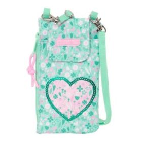 Safta Cuore Monedero Portamovil hasta 6.9" - Compartimento con Cremallera - Cordon Ajustable - 0.19L - 100x190mm - Color Turquesa