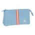 Safta el Ganso Basics Cerulean Portatodo - 3 Compartimentos con Cremalleras - Bolsillo Interior - 0.6L - 220x30x120mm - Color Azul