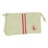 Safta el Ganso Basics Portatodo - 3 Compartimentos con Cremalleras - Bolsillo Interior - 0.6L - 220x30x120mm - Color Beige