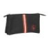 Safta el Ganso Basics Black Portatodo - 3 Compartimentos con Cremalleras - 0.6L - Bolsillo Interior - 220x30x120mm - Color Negro