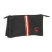 Safta el Ganso Basics Black Portatodo - 3 Compartimentos con Cremalleras - 0.6L - Bolsillo Interior - 220x30x120mm - Color Negro