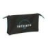 Safta Blackfit8 Underground Portatodo - 3 Compartimentos con Cremalleras - Bolsillo Interior - 0.60L - 220x30x120mm - Color Negro y Azul