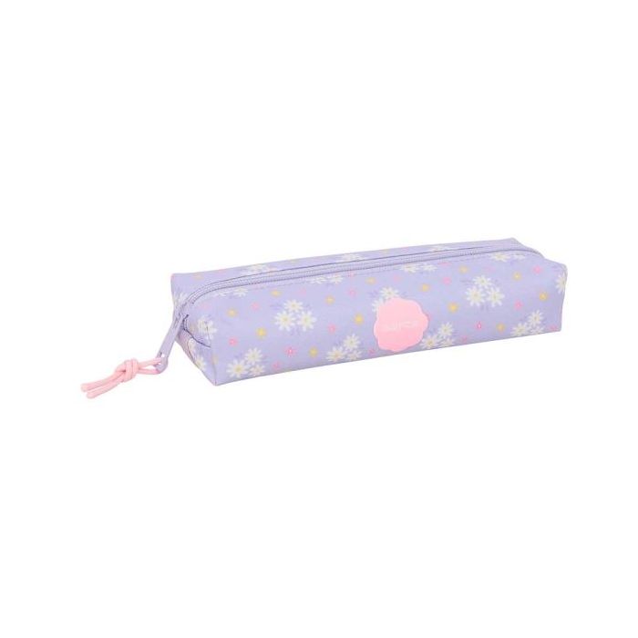 Safta Bouquet Portatodo - Cremallera - Goma Elastica - 0.53L - 220x70x40mm - Color Violeta
