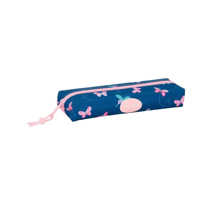 Safta Blackfit8 Mariposas Portatodo - Cremallera - Goma Elastica - 0.53L - 220x70x40mm - Color Azul Marino