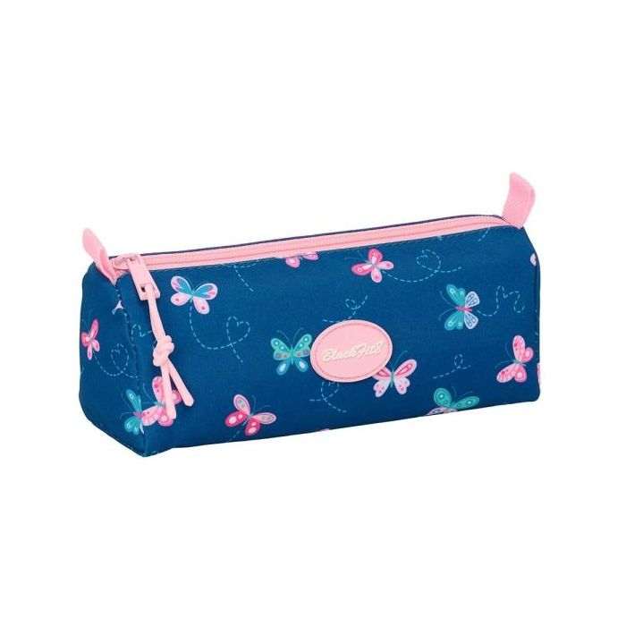 Safta Blackfit8 Mariposas Portatodo - Cremallera - 1.20L - 210x70x80mm - Color Azul Marino