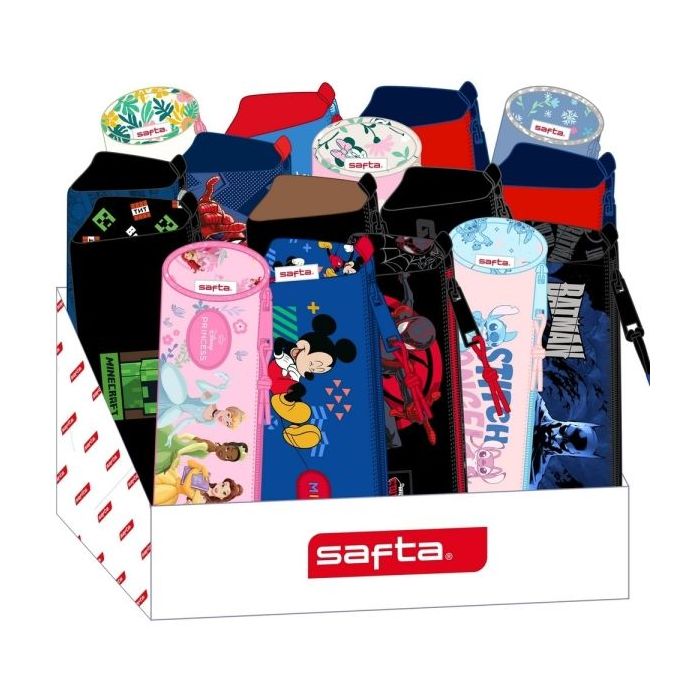 Safta Expositor con Portatodos - Carton Reciclado - Ecologico - 17L - Presentacion Ordenada y Atractiva - 315x230x235mm - Colores Surtidos