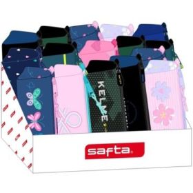 Safta Expositor con Portatodos - Carton Reciclado - Ecologico - 17L - Presentacion Ordenada y Atractiva - 315x230x235mm - Colores Surtidos