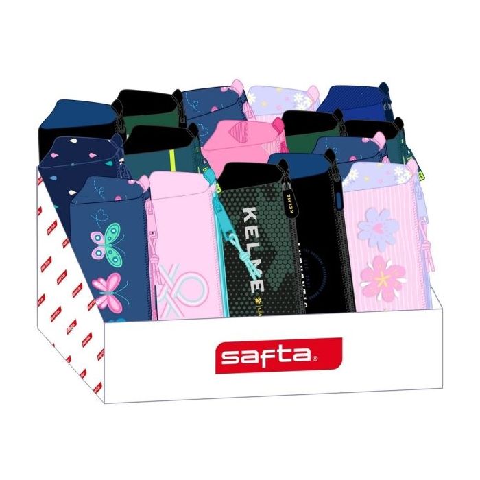 Safta Expositor con Portatodos - Carton Reciclado - Ecologico - 17L - Presentacion Ordenada y Atractiva - 315x230x235mm - Colores Surtidos