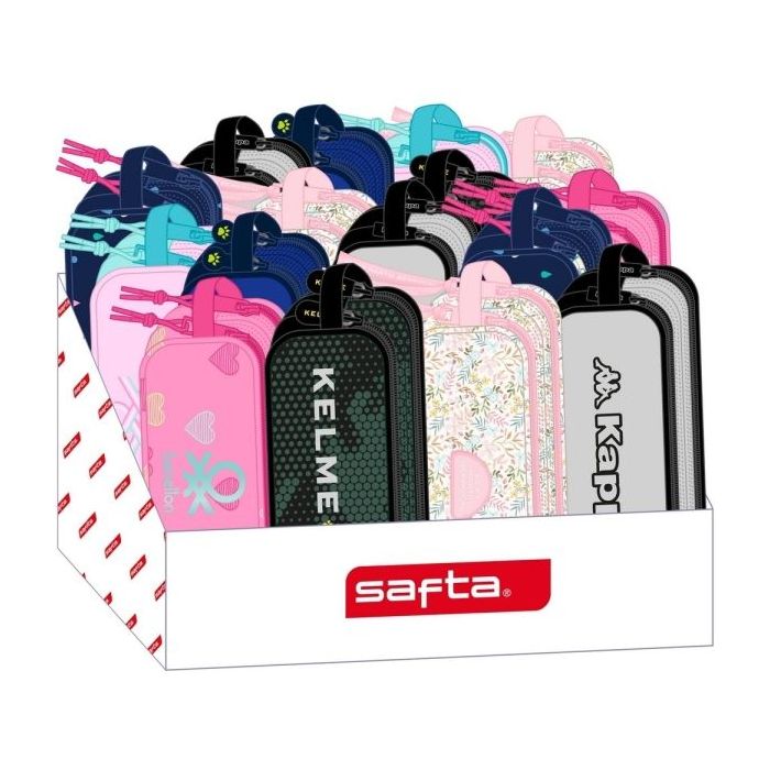 Safta Expositor con Portatodos - Carton Reciclado - Ecologico - 17L - Presentacion Ordenada y Atractiva - 315x230x235mm - Colores Surtidos