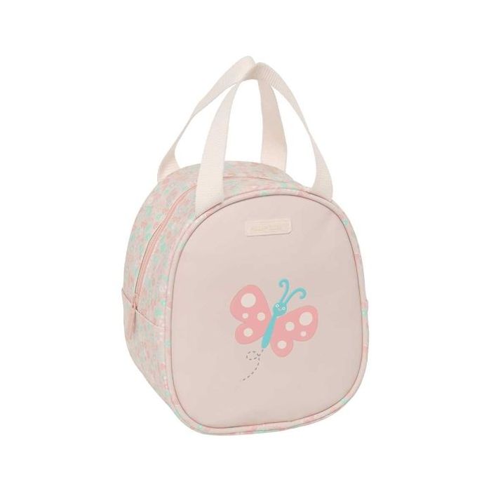 Safta Mariposa Neceser Termo de 5.85L - Interior Forrado en Aluminio - Asa Superior - 190x140x220mm - Color Rosa Pastel