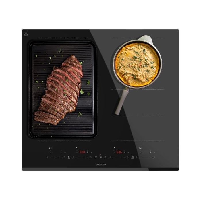 Cecotec Bolero Squad I 4800 TotalFlex Cocina de Induccion Encastrable - 7400W - 2 Zonas - Temporizador - Control Tactil - 9 Niveles de Potencia - Funcion Booster - Color Negro