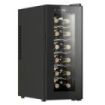 Cecotec Bolero GrandSommelier 1250 CoolCrystal Vinoteca para 12 Botellas - Silencioso 35dB - Luz LED - Pantalla LED - Temperatura Regulable - Control Tactil - Color Negro