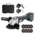 Cecotec RadialPower 2120 Freemove Radial Inalambrica de 125mm - 900W - 12.000rpm - Bateria 21V 4Ah - Incluye Accesorios - Motor sin Escobillas - Maletin - Mango Auxiliar - Rosca M14 - Color Gris Oscuro
