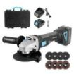 Cecotec RadialPower 2120 Freemove Radial Inalambrica de 125mm - 900W - 12.000rpm - Bateria 21V 4Ah - Incluye Accesorios - Motor sin Escobillas - Maletin - Mango Auxiliar - Rosca M14 - Color Gris Oscuro