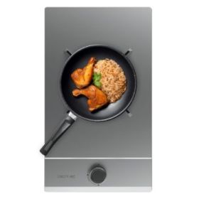 Cecotec Bolero Squad G 1200S Inox Cocina de Gas Encastrable - 1 Quemador - Acero Inoxidable - 3.5kW - Parrillas de Hierro Fundido - Inyector Convertor a Glp - Color Acero