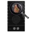 Cecotec Bolero Squad G 2200F Glass Black Cocina de Gas Encastrable - 2 Quemadores - Acabado en Cristal Negro - 5.25kW - Parrillas de Hierro Fundido - Inyector Convertor a Glp - Color Negro