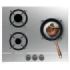 Cecotec Bolero Squad G 3200S Inox Cocina de Gas Encastrable - 3 Quemadores - Acero Inoxidable - 6.25kW - Parrillas de Hierro Fundido - Inyector Convertor a Glp - Color Acero