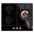 Cecotec Bolero Squad G 3200F Glass Black Cocina de Gas Encastrable - 3 Quemadores - Acabado en Cristal Negro - 6.25kW - Parrillas de Hierro Fundido - Inyector Convertor a Glp - Color Negro