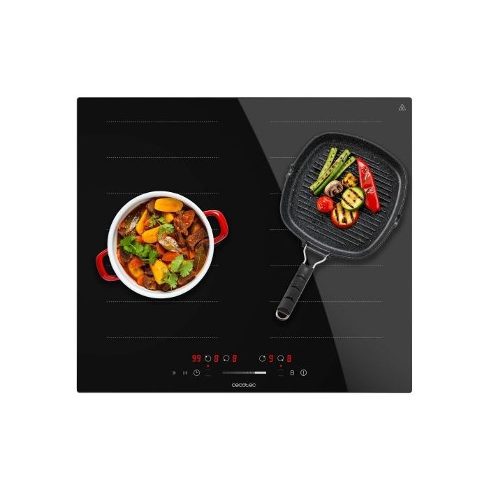 Cecotec Bolero Squad I 4001 Flex Cocina de Induccion Encastrable - 7200W - Bloqueo de Seguridad - Temporizador - Control Tactil - 9 Niveles de Potencia - Funcion Booster - Color Negro