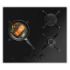 Cecotec Bolero Squad G 3400S Nano Glass Cocina de Gas Encastrable - 3 Quemadores - Acabado en Cristal Negro - 6.2kW - Parrillas de Hierro Fundido - Wok de Triple Corona - Color Negro
