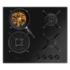 Cecotec Bolero Squad G 4400S Nano Glass Cocina de Gas Encastrable - 4 Quemadores - Acabado en Cristal Negro - 8kW - Parrillas de Hierro Fundido - Wok de Triple Corona - Color Negro