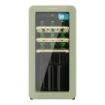 Cecotec Bolero GrandSommelier Origin 18 Hit Green Vinoteca 18 Botellas - Luz LED - Temperatura Regulable - Estilo Retro - Compresor Integrado - Ventilador Interior - 74.3x36.6x47.6cm - Color Menta