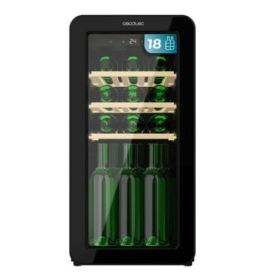 Cecotec Bolero GrandSommelier Origin 18 Hit Black Vinoteca 18 Botellas - Luz LED - Temperatura Regulable - Estilo Retro - Compresor Integrado - Ventilador Interior - 74.3x36.6x47.6cm - Color Negro