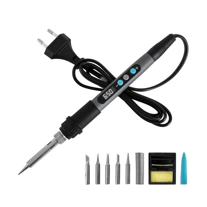 Cecotec PrecissionSoldier 650 Vision Soldador de Precision - 100W - Pantalla Digital - Incluye Accesorios - Temperatura Regulable hasta 650ºC - Color Negro